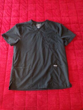 DICKIES BALANCE Men's Gray Scrub Top Medium Shirt